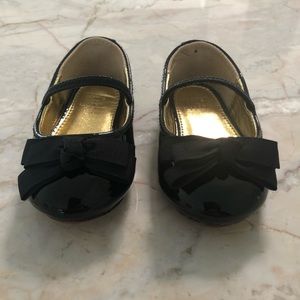 Janie and Jack Black Patent Ballet Flat